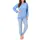 Creative by Normann Frottee Pyjama Schlafanzug mit Bündchen Blau 36/38