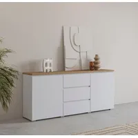 OTTO home Modo 150 x 68 x 34,5 cm Weiß / Eiche Mauvella