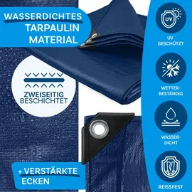 Floordirekt Abdeckplane 3 x 4 m Blau