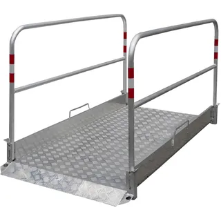 Schake Grabenbrücke aus Aluminium, Breite: 1,00 m, Länge: 1,70m