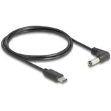DeLock USB-C auf DC Stecker 5,5 mm 1,5 m Schwarz