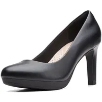 CLARKS Ambyr Shine Womens Black Leather, 6