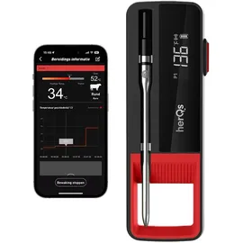 herqs Grillthermometer Single Max wasserdicht schwarz