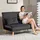 Homcom Schlafsofa 3 in 1 2 Sitzer mit Schlaffunktion, Samtoptik, - Dunkelgrau