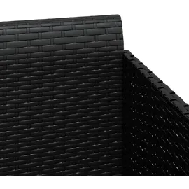 vidaXL Sonnenliege mit Kissen 182 x 118 x 63 cm Schwarz