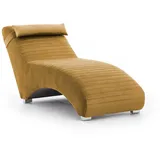Fun Möbel Relaxliege, Currygelb, Textil, Ottomane links, 73x80x170 cm, Wohnzimmer, Sessel, Relaxliegen