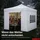 onbest Pavillon 3 x 3 m inkl. 4 Seitenteile Weiß