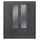 aea Kinderzimmermöbel Kinderzimmer Bett Kinderbett Grau Holz Set 4tlg - Grau