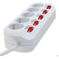ChiliTec Steckdosenleiste 5-fach 1,5 m Weiß
