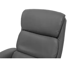 Beliani Massagesessel Kunstleder 76 x 100 x 76 cm Grau mit Fußhocker