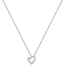 Elli DIAMONDS Halskette Herz Liebe Diamant (0,06 ct.) Silber