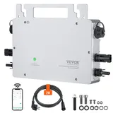 Vevor Solar Grid Tie Micro Inverter 600W Wasserdicht IP67 Solar Micro Inverter, Fernüberwachung per App und WIFI