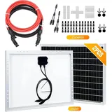 200W 12V Solar Panel Kit Monokristallin Photovoltaik Solarmodul mit MC4 Solarkabel Verlängerungskabel 0% MwSt