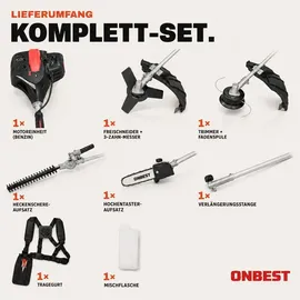 onbest MT1452 Multitool 4in1 Benzin 52cm3 1,9 PS