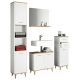 MID.YOU Landos 5-tlg. Weiß/Honigeiche