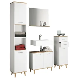 MID.YOU Landos 5-tlg. Weiß/Honigeiche