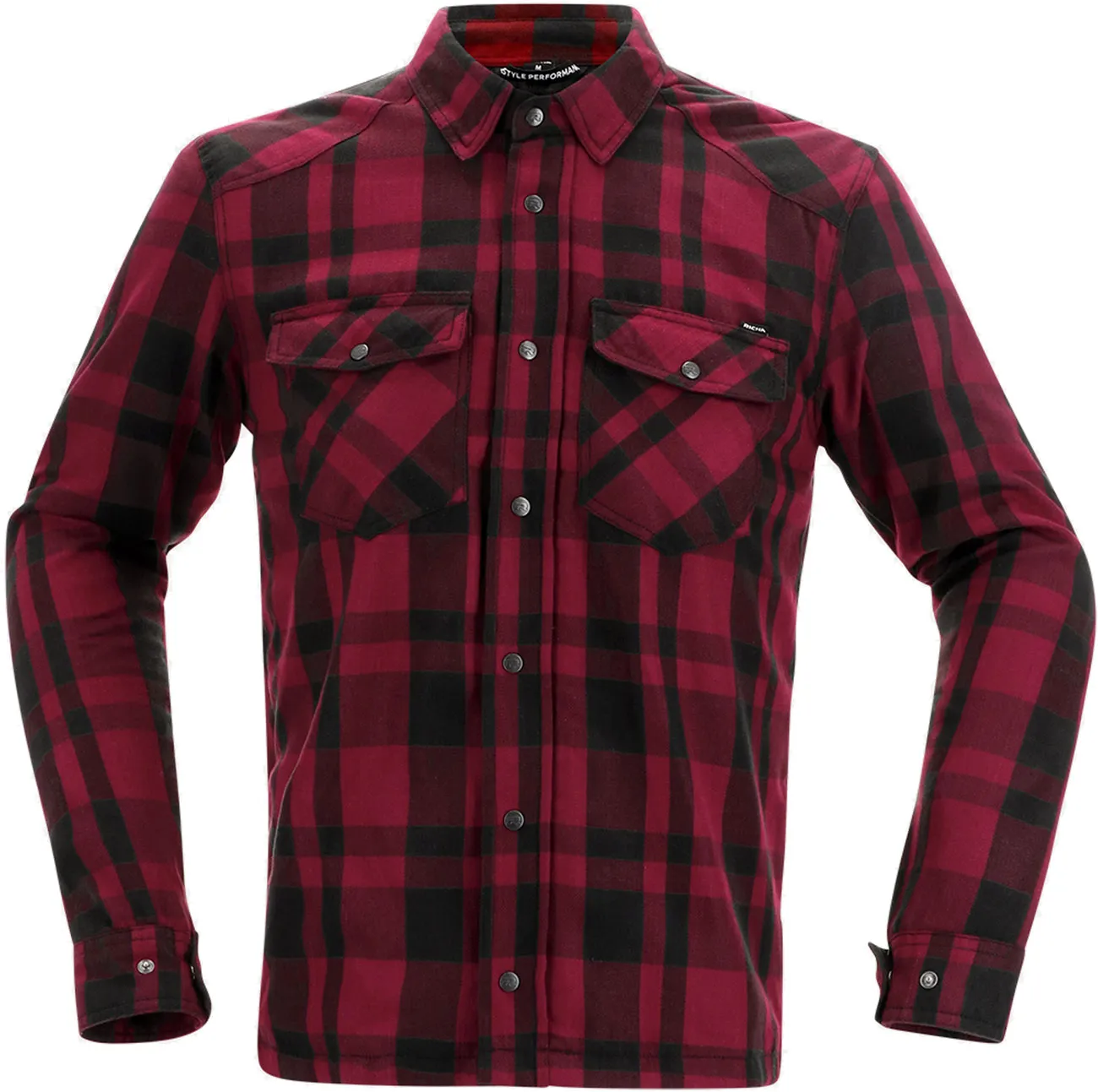 Richa Forest, veste/shirt en textile - Noir/Rouge - L