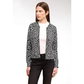 street one studio Cardigan mit allover Leoprint Schwarz 44