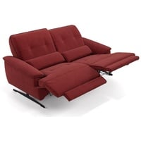 Sofanella 2-Sitzer Stoff Perlo, Relaxsofa, Designsofa, Designer Couch, Italienisches Sofa, 2er Sofa rot