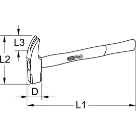 KS Tools Klauenhammer 300 g