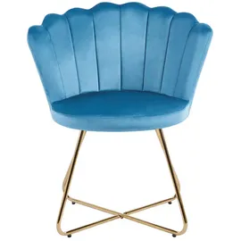 SalesFever Polsterstuhl »Komfortabler Stuhl 2er-Set - blau - Maße cm, Stühle