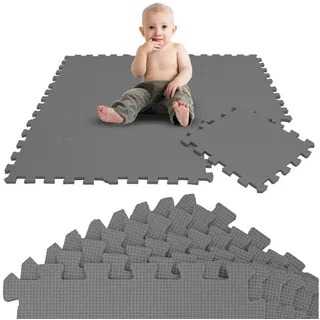 LittleTom 9 Teile Baby Kinder Puzzlematte ab Null - 30x30 Puzzle Spielmatte Krabbelmatte
