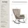 Tectake tectake® Schaukelstuhl Schwarz, Beige, Kunststoff, 70x100x93 cm, Wohnzimmer, Sessel, Schaukelstühle