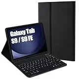 Jeloyutek für Samsung Galaxy Tab S9 FE/S9 2023 Tastatur Hülle, QWERTZ Layout Magnetisch Abnehmbarer Tastatur mit Hülle für Galaxy Tab S9 FE 10,9"/S9 11"(SM-X510/X516/X518/X710/X716B/X718U), Schwarz