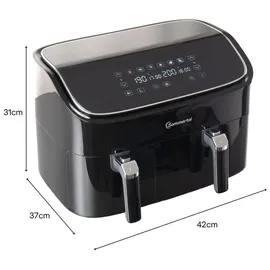 sommertal Heißluftfritteuse HF DUAL 900 schwarz