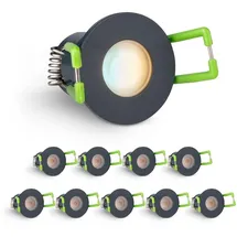 Longlife LED Einbaustrahler Mini 3w Cct 2700k-6500k Ip65 - Farbe: anthrazit Ral 7016 - Anzahl: 10x