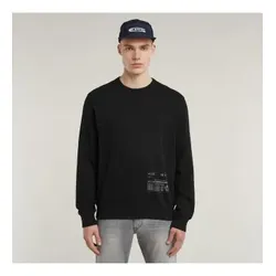 G-Star für Herren. D26284-D970-6484 Sweatshirt Versand Grafik schwarz (S), Lässig, Bio-Baumwolle, Nachhaltig