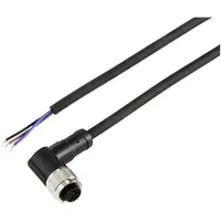 TRU Components TC-12833112 Sensor-/Aktor-Anschlussleitung M12 Kupplung, gewinkelt 5 m
