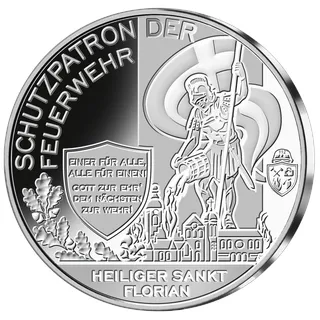 Silber-Gedenkprägung und offizielle 10-Euro-Münze 2023 "Feuerwehr"