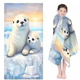 SMchwbc Waschbären Strandtuch 90x180 cm Badetuch Strandlaken Handtücher Badetuch Groß 100x200cm Microfaser Somme Handtücher Für Reisen