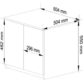 Akord Schrankaufsatz 60 x 55 x 51 cm Weiß/Grau