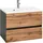 WELLTIME Waschbeckenunterschrank WELLTIME "Lucca", grau (eichefarben, eichefarben, graphit), B:60cm H:56cm T:47cm, Schränke, Waschbeckenunterschrank, Badmöbel, Waschtisch inkl. Waschbecken, Breite 60 cm