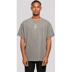 T-Shirt F4NT4STIC "Boo Crew Halloween", Herren, Gr. M, grau (asphalt), Obermaterial: 100% Baumwolle, oversize, Rundhals, ohne Bündchen, Shirts, Print