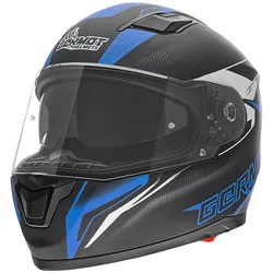 Germot GM 330 Integralhelm dekor - matt-schwarz-blau - 2XL