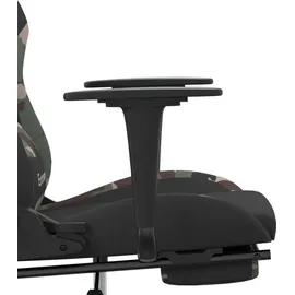 vidaXL Gaming-Stuhl mit Fußstütze schwarz/tarnfarben stoff