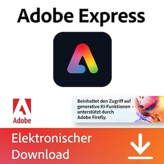 Adobe Express Premium | inkl. 3000 Generative Credits für Firefly-KI | Download & Produktschlüssel