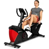 Hop-Sport Liegeergometer HS-070L - Liegeheimtrainer mit  App-Steuerung, 12 Trainingsprogramme, 32 Widerstandsstufen – max. Nutzergewicht 150 kg rot - Rot