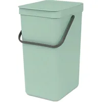 Brabantia Proregal Mülleimer, Grün, Kunststoff, Rechteckig, 27.9x40x22 cm, Küchen,