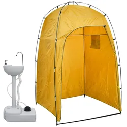 vidaXL Tragbarer Camping-Handwaschbecken mit Zelt 20 L