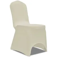 vidaXL Stuhlhusse Stretch Creme 100 Stk.