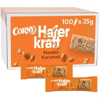 CORNY Haferkraft Mandel Karamell Müsliriegel 100 Riegel