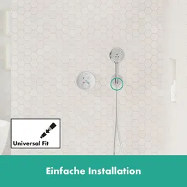 Hansgrohe FixFit S Wandanschluss mit Duschkopfhalterung Brausehalter Chrom