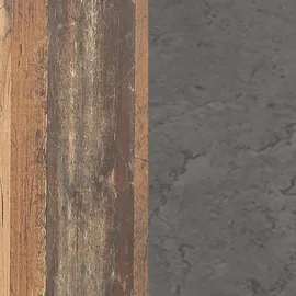 Forte Schreibtisch NETBOB, Optik: Old Wood Vintage - Beton von FORTE - Braun/Dunkelgrau