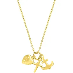 Fascination by Ellen K. Anhänger mit Kette 375/- Gelbgold Glaube,Liebe,Hoffnung