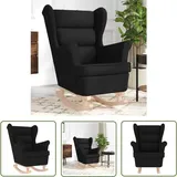 VidaXL Schaukelsessel Schwarz 74x90x102 cm Stoff