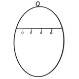 NaDeco Metallring in Schwarz zum Aufhängen, mit Haken, Größe wählbar, mit Durchmessern von 30-50cm | Dekoring mit Haken | Drahtring zum Aufhängen | Dekoring zum Hängen | Hakenring, Größe:Ø 30 cm
